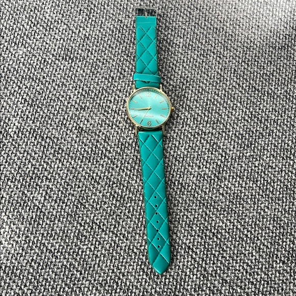 Elegant Turquoise Watch with Gold Accents - Picture 1 of 10